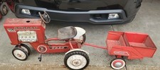 Vintage 60's Murray Super Diesel Pedal Tractor and Tilting Trailer Dual Wheels