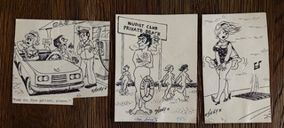 VINTAGE ORIGINAL SEX TO SEXTY 3 for 1 CARTOON ART BY MARCELO O. RODRIGUEZ
