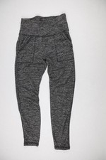 A New Day Womens Small Charcoal Gray Pull On Stretch Knit Tapered Pants Pockets