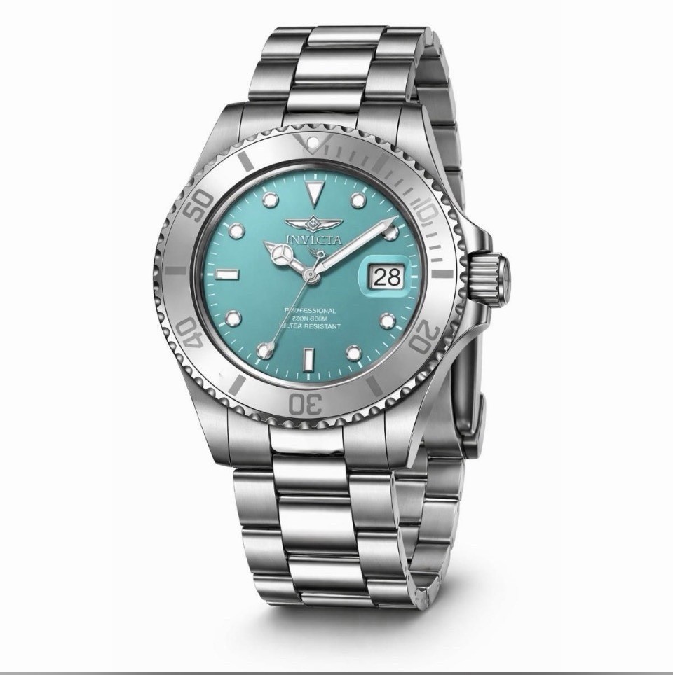 Invicta Diver Pro Men's 40mm Silver/Tiffany Blue Watch | eBay