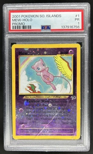 2001 Pokemon Southern Islands Mew Holo #1/18 PSA 1
