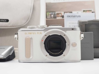 Olympus Pen E-PL8 16.1MP Digital Camera Body White 8392 Shots [Exc++] #Z6483A