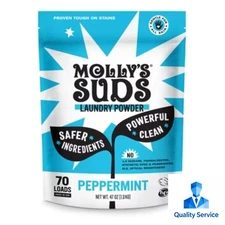 Molly's Suds Peppermint HE Deep Cleaning Laundry Detergent Powder 70 Loads -47oz