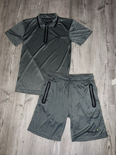 Image of Men’s BOSS 2 Piece Zip Polo Shirt & Shorts Set tracksuit size s new with tags 