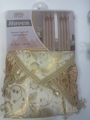 Curtains Glory Home Design Haven One Panel With Attached Valance 54x84