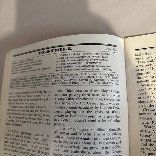 Abril 1976 - Edison Theatre Playbill - Me And Bessie - Linda Hopkins - Pollard - Imagen 7 de 8