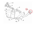 Dichtung Rohr Auspuff Fiat Ducato - Alfa Giulietta Original 51814153