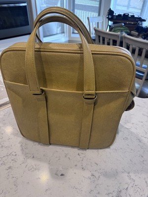 Vintage Samsonite Silhouette Yellow Overnight Weekender Luggage Travel Bag 14''