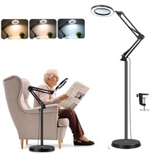 10X Magnifying Glass with Light and Stand LED Desk Lamp for Craft Hobby