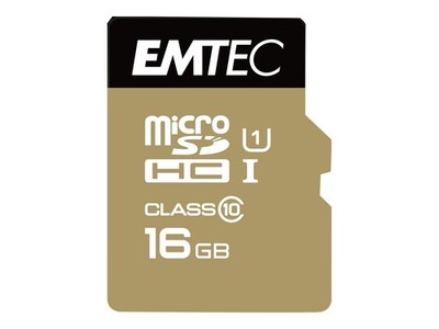 EMTEC EliteGold microSDHC 16GB Kit, UHS-I U1, Class 10
