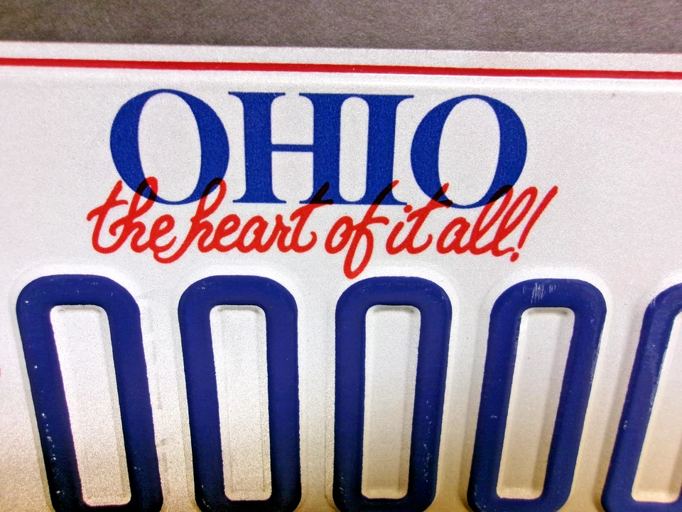 1996 Огайо номерной знак супер редкая ВВС США резерв - "Золотой номерной знак" образец! - Изображение 2 из 4