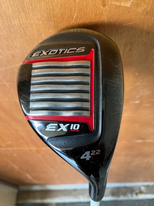 Exotics EX 10 4 hybrid 22' w/Matrics A flex shaft 40" new grip, very easy to hit