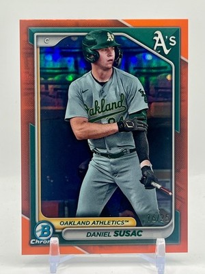 2024 Bowman Chrome Daniel Susac RC Orange #'ed /25 Athletics BCP-42 SF Giants