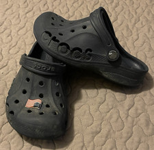 Crocs Classic Unisex Kids Clog Sandal Blue Rubber Slip-On Round Toe US 1