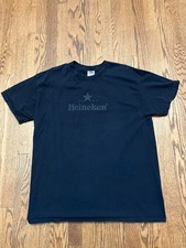 Heineken Vintage Beer Graphic Tee Shirt Black Size XL