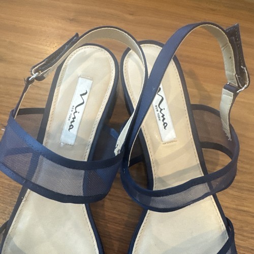 Sandalias de vestir para mujer Nina Ganice azules con cordones de noche - Imagen 2 de 6