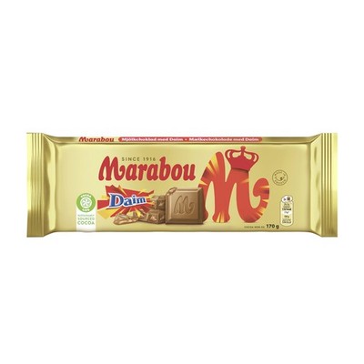 Marabou Milchschokolade Daim Tafel mit Mandelkaramell Packung 170g