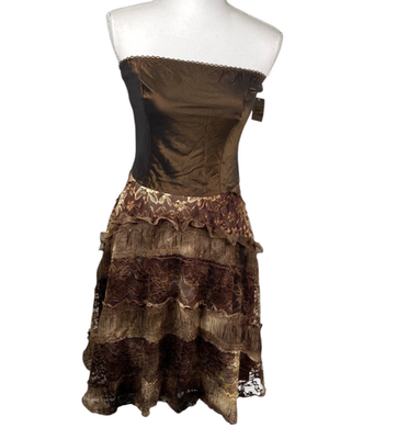 brown dress fairy Green Fairy Elf Dress S