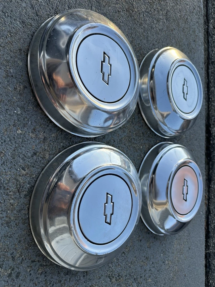 4 77-91 Chevy Caprice Dog Dish Hubcaps Impala 9C1 Police - Image 2 of 4