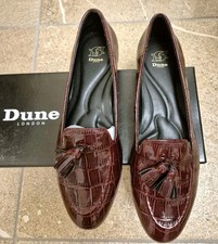 Image of DUNE London. Gallerie Burgundy Patent Loafers. Size 4. New In Box 💜