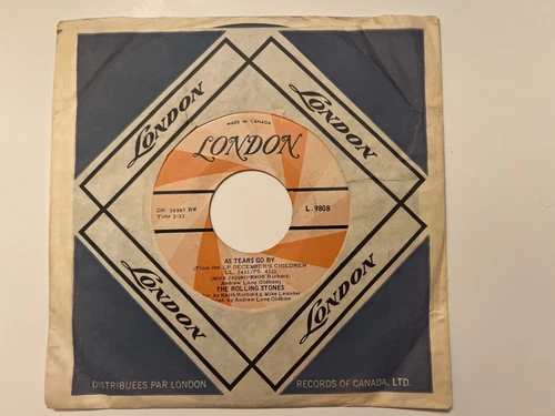 The Rolling Stones - As Tears Go By - Canada London - 45 EX