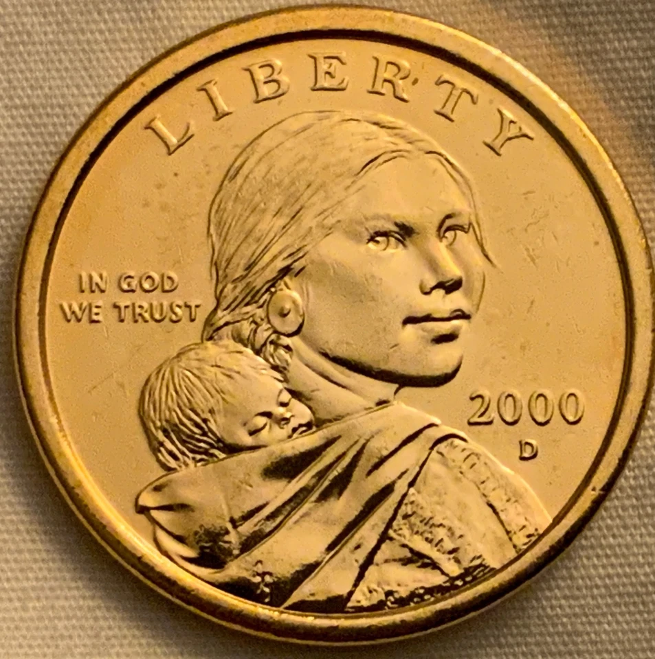 Rare 2000-D Sacagawea Dollar • Mint Errors • Die Gouge, Pits & Chip in Eye - Image 2 of 4