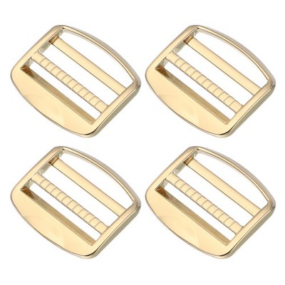 4pcs Ladder Lock Buckle Slider 1-1/2'' Zinc Alloy Adjustable Buckle Light Gold 7