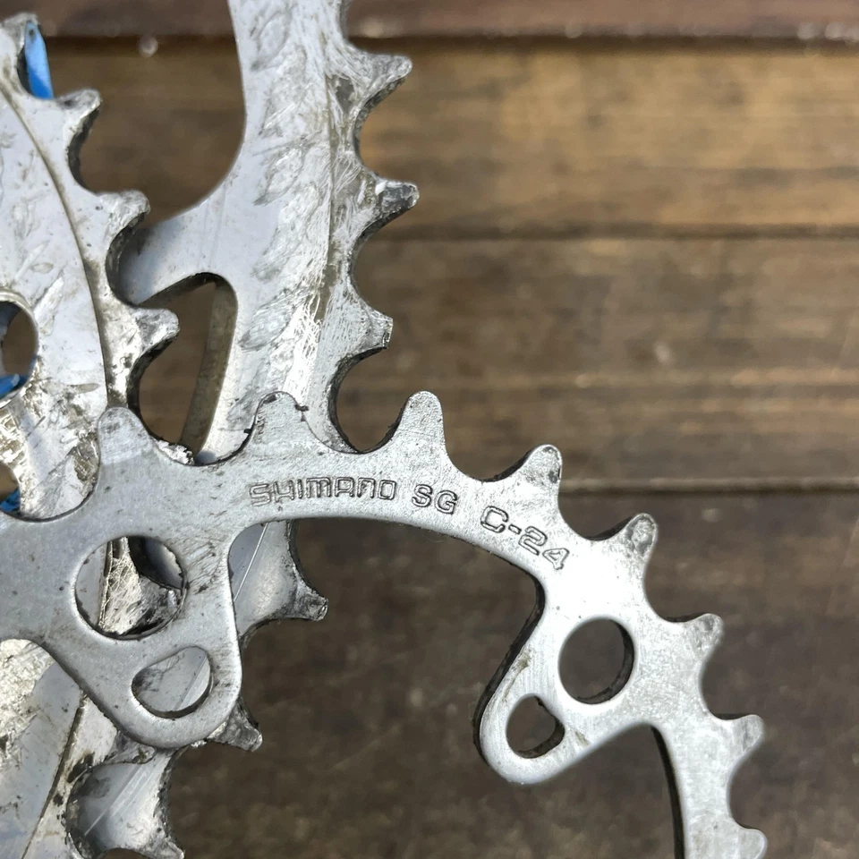 Shimano SG Chainring Set 46/36/24T 110/74 BCD 5-Bolt Triple 90s MTB Vintage - Image 3 of 4