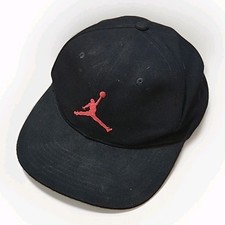 Air Jordan Youth Adjustable Baseball Cap Hat Snapback Jumpman Logo Black Red R1
