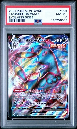 PSA 8 Umbreon VMAX 095/203 Evolving Skies Pokemon Card