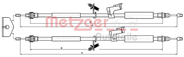 ✅Fits METZGER 10.5368 BRAKE CABLE  ⭐UK Seller⭐