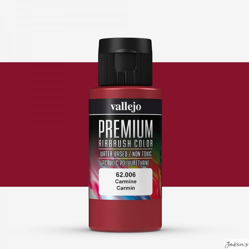Vallejo Premium Airbrush Paint Acrylic 60ml Carmine For Airbrushing Models