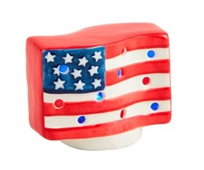 Mudpie  American Flag Light Up Sitter  New