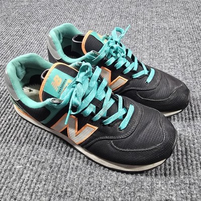 New Balance 574 Shoes Mens Size 10 Black Emerald Sky Running ML574WK2