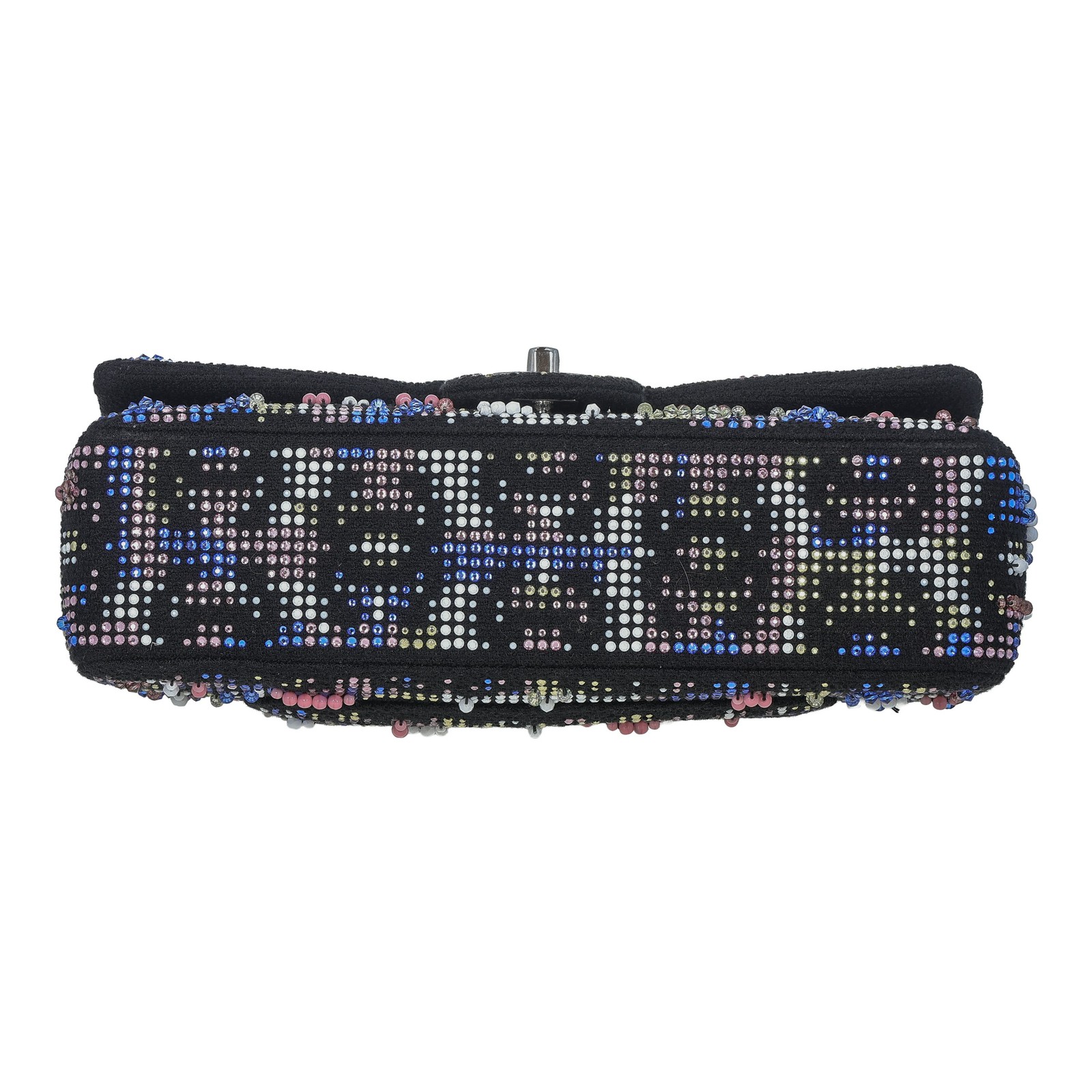 Chanel Crystal Tweed Classic Double Flap Medium Multicolor Black image 5