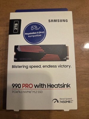 Samsung 990 Pro 2TB with Heatsink Interne SSD M.2 7450 MB/s MZ-V9P2T0GW - NEU