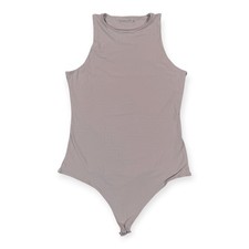 ABERCROMBIE FITCH Sleeveless High Neck Bodysuit Womens XL Taupe Soft A F Basics