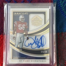 ANDRE TIPPETT 2022 IMMACULATE HALL OF FAME SIGNATURES AUTO 12/49