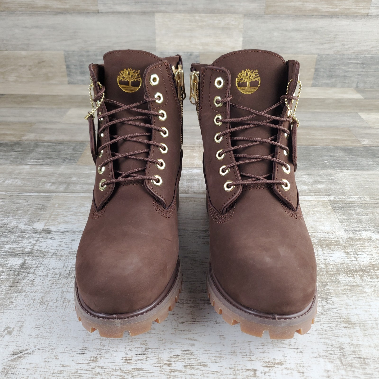 Timberland Culture Kings 6" Mens Premium Boots Sz 7 M Dark Brown Nubuck Lace-Up image 4