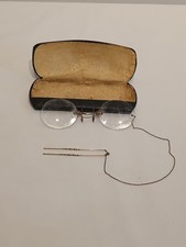 Antique Eyeglasses/Spectacles  Prince Nez  Gold With Hair Pin
