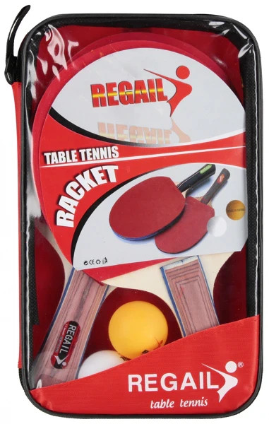 TischtennisschläGer Ping Pong Set Mit 2 SchläGer Und 3 BäLle Und Tasche NEU-image