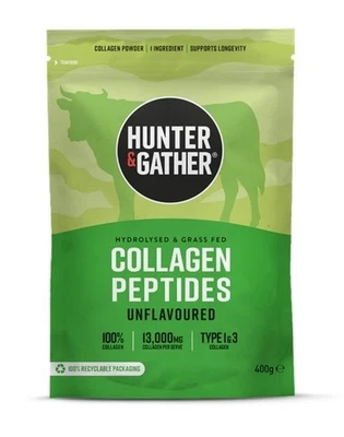 Hunter & Gather 100% Pure Collagen Powder Bovine Peptides 400g