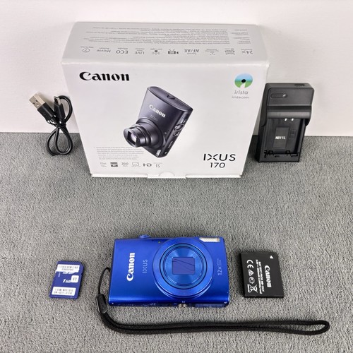 Canon IXUS 170 /PowerShot ELPH 170 IS 20.0 MP Digital Compact Camera Blue Tested - Bild 2 von 15