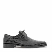 Handmade Mezlan Gables Genuine Leather Crocodile Men's Shoes