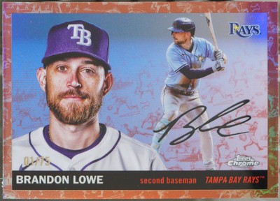 2025 Topps Chrome Platinum - Platinum Toile Cream / #194 Brandon Lowe /75 NM
