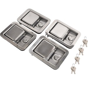 4 Pack Trailer Door Latches - Stainless Steel Camper RV UTV ATV Handle Truck