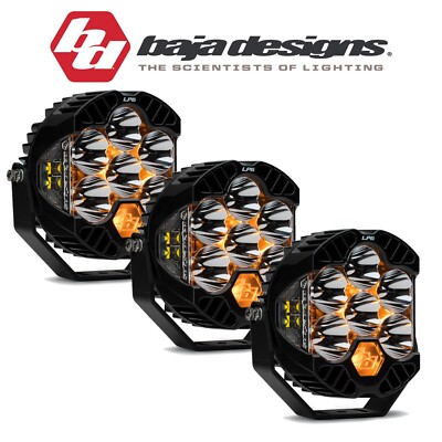 Baja Designs (3) LP6 Pro 5000K LED Clear Spot Beam Light Pods 8,600 Lumens Each