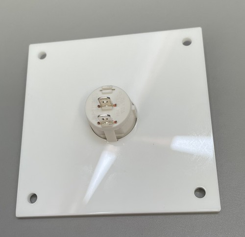 Interruttore luce singola led 12v / 24v camper furgone motore casa barca (bianco) - Foto 2 di 2