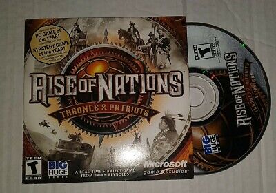 LOT OF 2: Rise of Nations & Rise of Nations Thrones & Patriots PC Games  W/Key