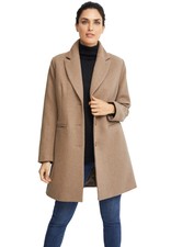 Ellos Women's Plus Size Classic Wool-blend Coat